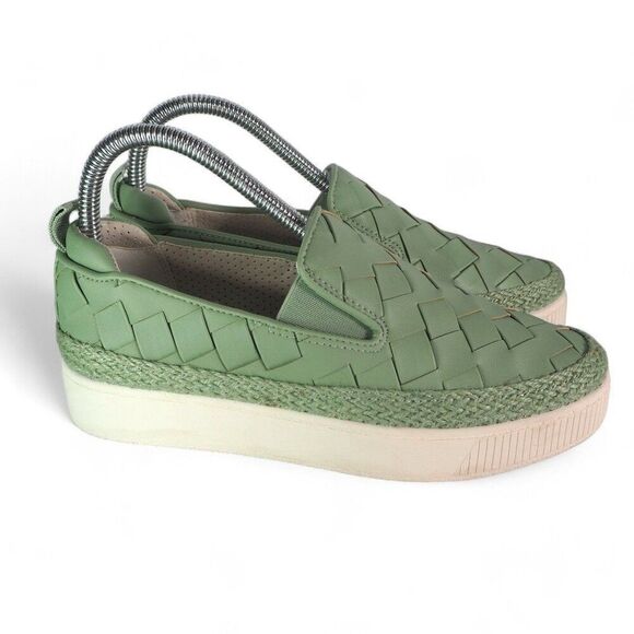 Franco Sarto Homer 3 Platform Woven Slip-on Sneakers "Spearmint" Women's 6M - Picture 4 of 11